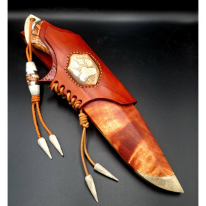 ЛИС ніж ручної роботи майстра Павла Гончаренка, сталь К390™ в ламінаті з нержавіючої сталі n690, 65 HRC. Photo 2